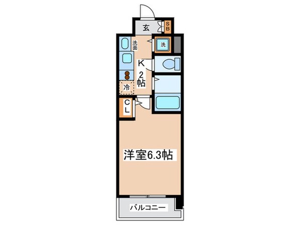 プレサンス上町台東平(305)の物件間取画像